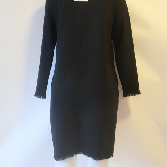 *NWT Womens Antonelli Firenze Black Wool Blend Shift Dress 40 US/4 - Picture 11 of 13